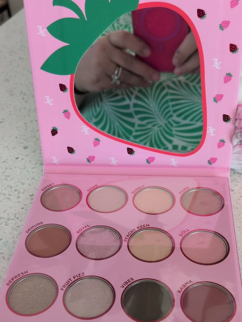Juicy Couture Pink Strawberry Eyeshadow Palette/ White Juicy Couture Socks 10pr